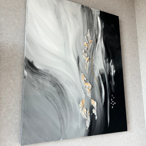 現代アート 80×65㎝ 2枚セット モダン 絵画 抽象画 アートパネル