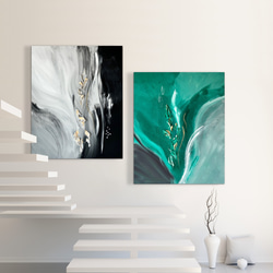 現代アート 40×30㎝ 大きめ モダン アートパネル インテリア 抽象画