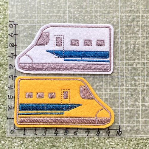大きめワッペン！新幹線のお名前刺繍ワッペン オーダーメイド