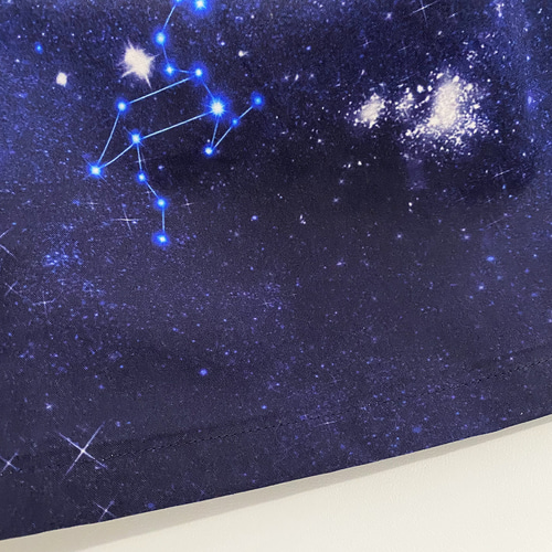 サラリと着れる 12星座を纏うギャザースカート / 星 夜空 星空 サラリと着れる 12星座を纏うギャザースカート / 星 夜空 星空