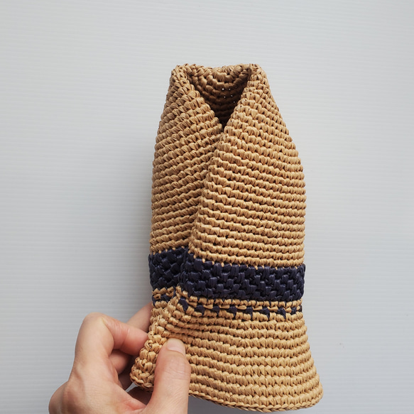 夏日遮陽帽草帽勾針鉤針編織DIY kit含鉤針材料包與教學影片 第8張的照片