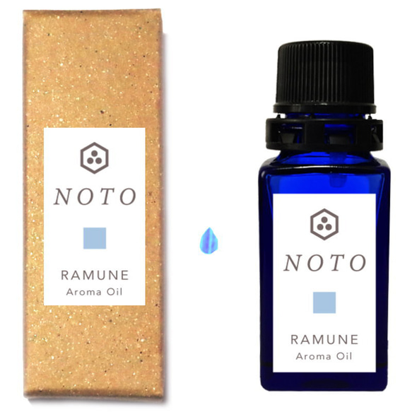 NOTO ラムネアロマオイル１０ml　爽やかな発泡感と懐かしいラムネサイダーの香りを再現 1枚目の画像