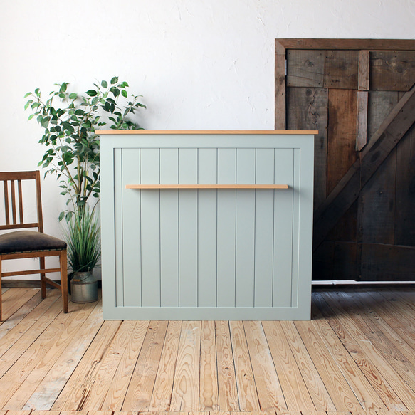 レジ目隠し　台　ハンドメイド 楽天市場】レジカウンター 【 完成品 】 レジ台 手元が隠れる 受付