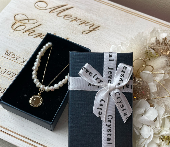 creema限定　高品質淡水パールとコインネックレスの2点セット 5枚目の画像