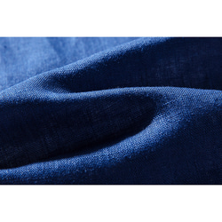 リネンワンピース　襟刺繍　半袖ワンピース　シンプルワンピース　ネイビー3サイズ　L170NV 9枚目の画像