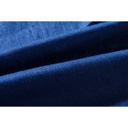 リネンワンピース　襟刺繍　半袖ワンピース　シンプルワンピース　ネイビー3サイズ　L170NV 10枚目の画像