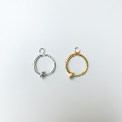 受注生産品 beads pierce "gold×ivory"　フリンジピアス　ビーズピアス 6枚目の画像