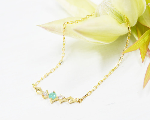 キ*ア様 K18天然パライバトルマリン　ダイヤ　ペンダントトップ K18 パライバ トルマリン ダイヤ ペンダント CC006BS ネックレス