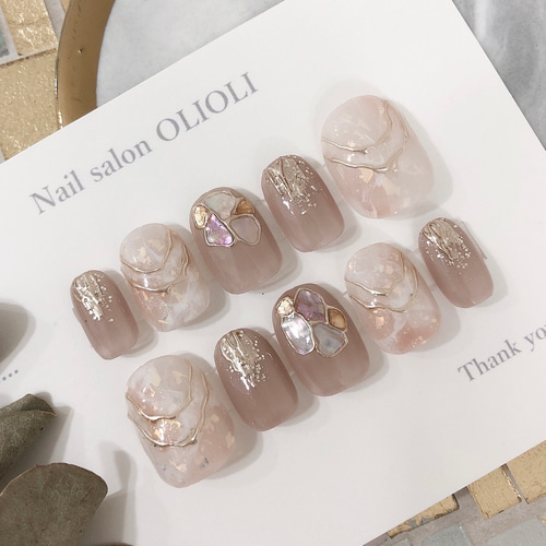 No.92】ニュアンス 上品 グレージュ 結婚式 オフィス ステンドグラス  