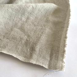 【2m以上専用ページ】 遠州織物 中厚地 [リネン100%] ヘリンボン 生地 キナリ 9枚目の画像