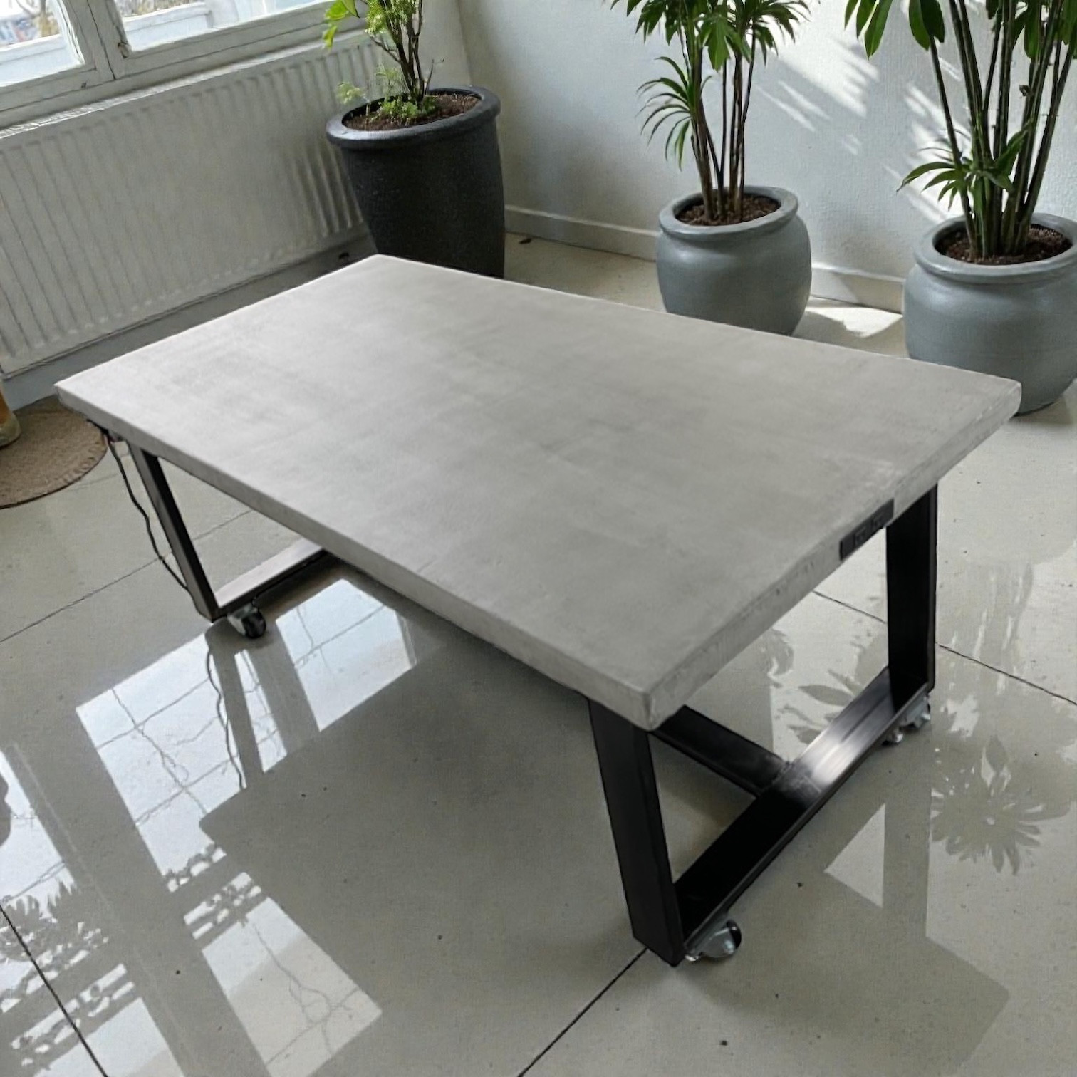 モルタル×アイアン 作業台 ダイニングテーブル