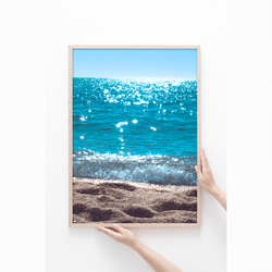 【海 写真 アート ポスター】壁掛け 飾り インテリア雑貨 パネル 透明なビーチ 写真 海の絵 6枚目の画像