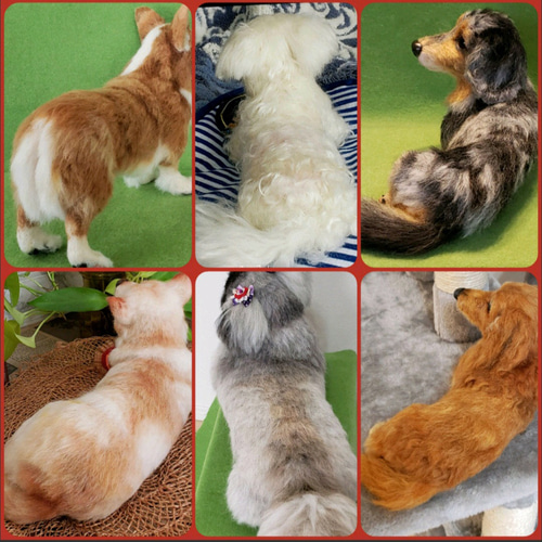 オーダーメイド オーダー羊毛フェルト犬 ミニチュアダックス オーダーメイド オーダー羊毛フェルト犬 ミニチュアダックス