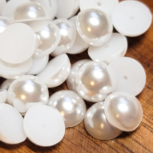 樹脂パール 半円 12mm 20個 / ピュアホワイト パール ビーズ PP2212PW 