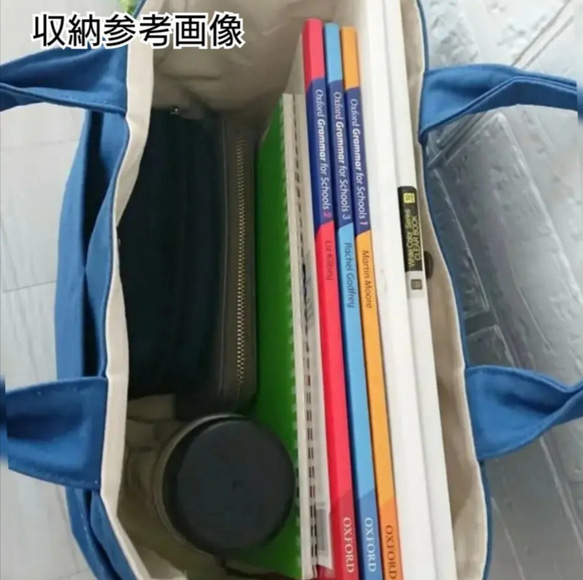 【カラー選べます】帆布 ころんとバック(2way・2ポケット) Mサイズ＊受注制作＊持ち手長さ変更可能 7枚目の画像