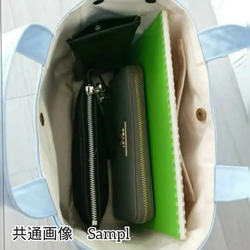 【カラー選べます】帆布 ころんとバック(2way・2ポケット)  Ｓサイズ＊受注制作＊持ち手の長さ変更可能　　　　 5枚目の画像