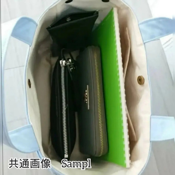 【カラー選べます】帆布 ころんとバック(2way・2ポケット)  Ｓサイズ＊受注制作＊持ち手の長さ変更可能　　　　 5枚目の画像