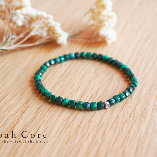 022615 高品質マラカイトブレスレット7ミリ15.5センチ