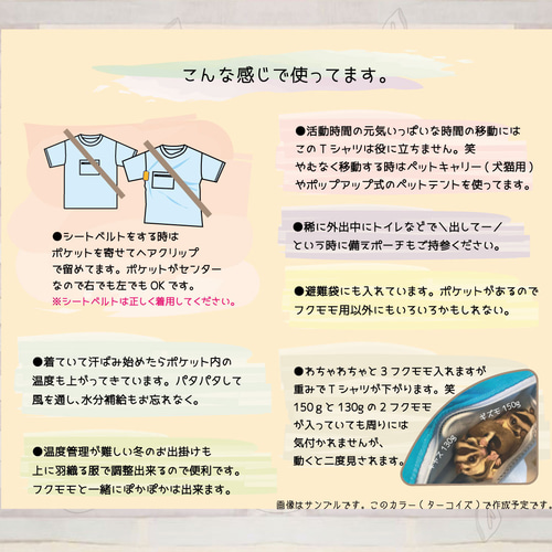 フクロモモンガどこでもいっしょTシャツ/マチ付きポケット ハウス