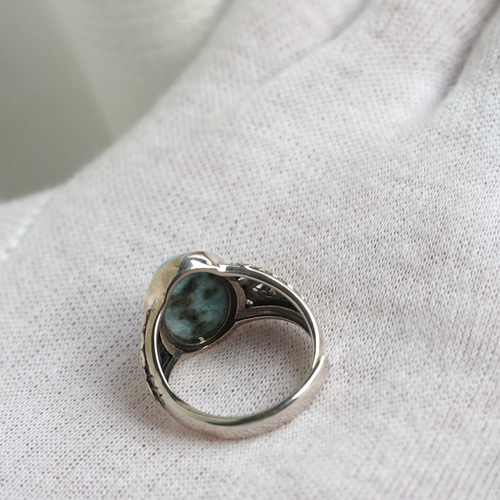 再販17 ラリマー14 S925Newデザインリング❀A 指輪・リング ケロリン