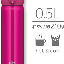 おもしろ文字 の サーモス   水筒 500ml  人気 マッドブラック　ローズレッド　送料無料 5枚目の画像