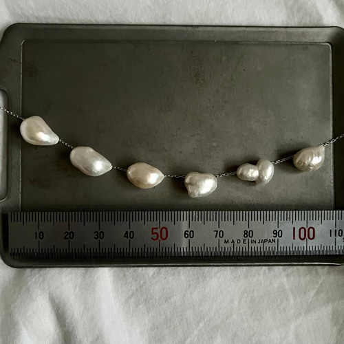 バロックパール】雲とシルバーネックレス ネックレス・ペンダント