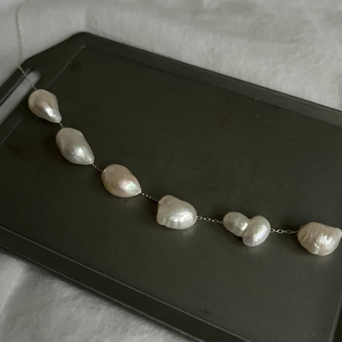 バロックパール】雲とシルバーネックレス ネックレス・ペンダント