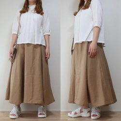 長度可選（85cm/80cm）❣️100%亞麻斜紋布6件套裙（免費/全11色） 第13張的照片