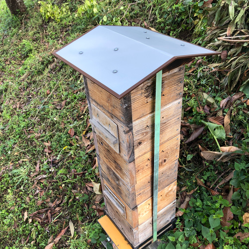 日本蜜蜂 重箱用 屋根 30cm用 ニホンミツバチ ハウス・小屋 まめしば