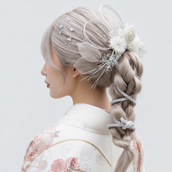 no.88 再販✩.*˚水色刺繍リボンと華やかパーツのヘアアクセサリー no.88 再販✩.*˚水色刺繍リボンと華やかパーツのヘアアクセサリー no