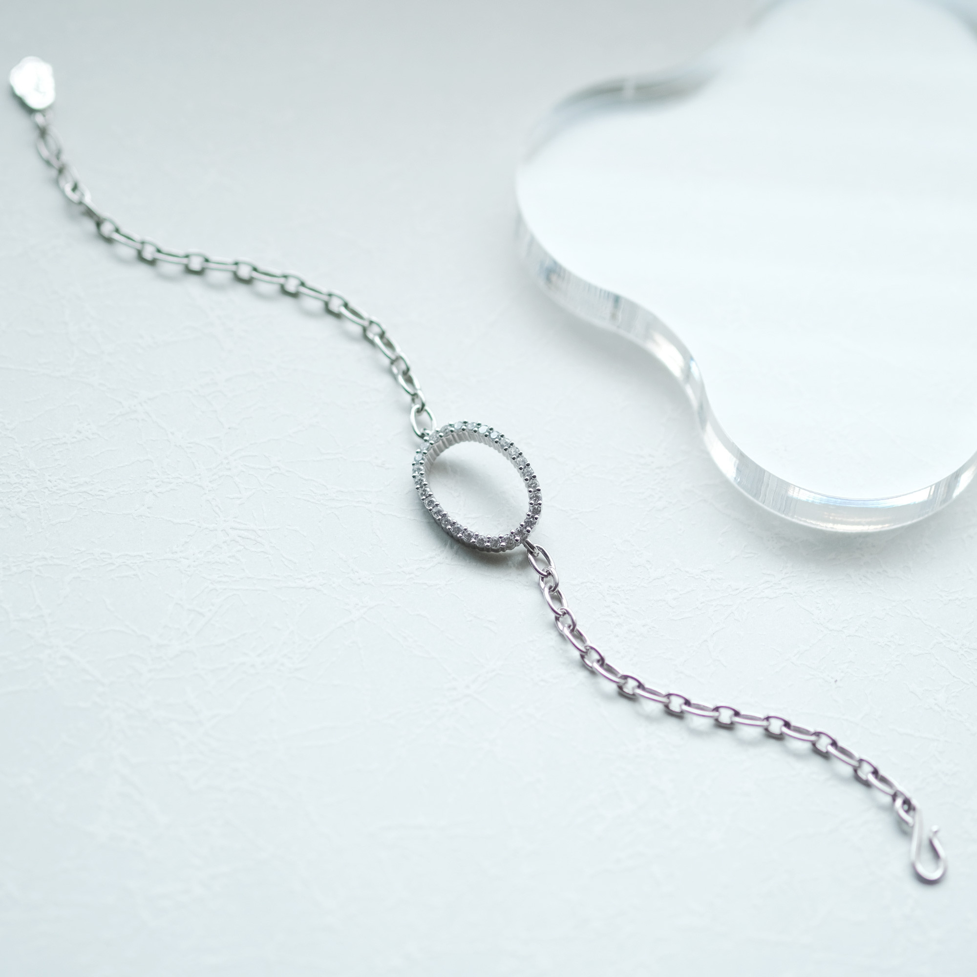 ストーン オーバル ブレスレット シルバー925