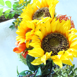 Botanical Sun Flower Wreath〜Lsize 35㎝×70㎝ 2枚目の画像
