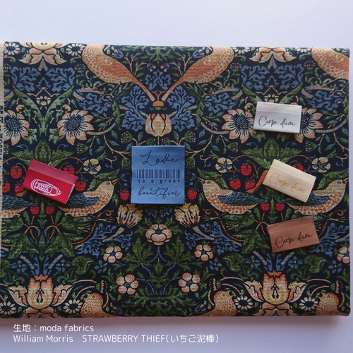 商用可】Carpe diem ピスネーム 刺繍タグ 挟みタグ ワッペン