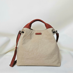 日本製 Zess fino 国産 トートバッグ ショルダーバッグ 本革使用2WAY パラフィン、バイオ加工Ｂ×Ｂ 3枚目の画像