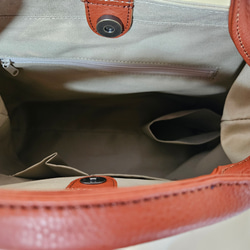 日本製 Zess fino 国産 トートバッグ ショルダーバッグ 本革使用2WAY パラフィン、バイオ加工Ｂ×Ｂ 9枚目の画像