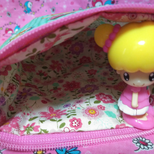 ファスナーポーチ♡昭和レトロ オシャレワンちゃん 水色 16cmファスナー他7点 ファスナーポーチ昭和レトロ オシャレワンちゃん 水色 16cm