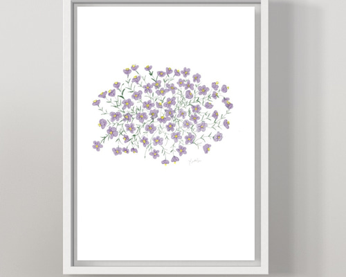 早い者勝ち❗手作り額付アクリル画　原画「花より団子ニャンコ、花を観る」 早い者勝ち❗手作り額付アクリル画 原画「花より団子ニャンコ、花を