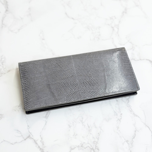 日本製 上質 リザード ロングウォレット 長財布 トカゲ革 エキゾチック