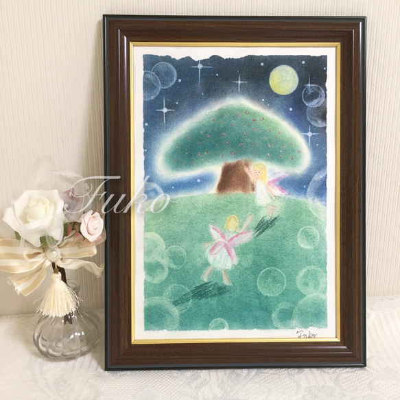 絵画】妖精のダンスパーティ《ポストカード+おまけ付》パステル