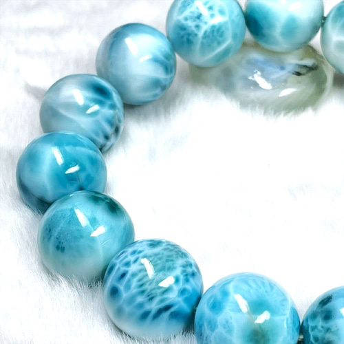 最高の一品】現品一点物 ラリマー ブレスレット 16ミリ 93g