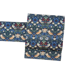 ファブリック名古屋帯【Best of Morris いちご泥棒 ネイビー A】 和装