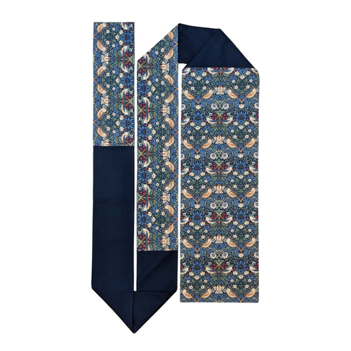 ファブリック名古屋帯【Best of Morris いちご泥棒 ネイビー A】 和装