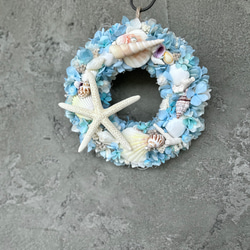 ☆海色サマーリース②☆珊瑚や貝殻にヒトデをたっぷり使ったマリンリース★ 9枚目の画像
