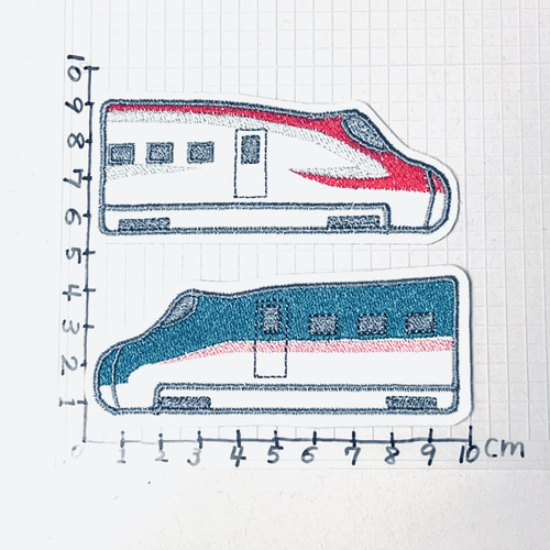 大きめ！こまちのフエルト刺繍ワッペン 名入れできます 1枚 名前