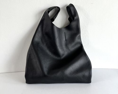 黒 レザー エコバッグ 内ポケット付き c6b50d07286a7def5fc5096873b9a7