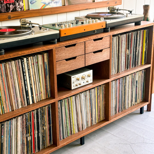 VINTAGE RECORD CHEST レコード大量収納 サイズ変更可能 本棚