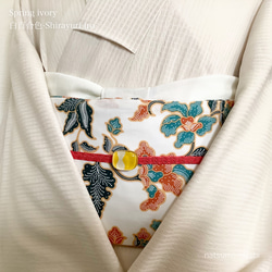 ◆【最終SALE】映える帯揚げ（spring ivory/白百合色/しらゆりいろ）パーソナルカラー帯揚げ 10枚目の画像
