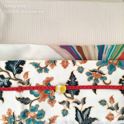 ◆【最終SALE】映える帯揚げ（spring ivory/白百合色/しらゆりいろ）パーソナルカラー帯揚げ 3枚目の画像
