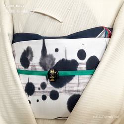 ◆【最終SALE！】映える帯揚げ（winter navy／紺桔梗色/こんききょういろ）パーソナルカラー帯揚げ 7枚目の画像