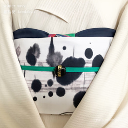 ◆【最終SALE！】映える帯揚げ（winter navy／紺桔梗色/こんききょういろ）パーソナルカラー帯揚げ 8枚目の画像